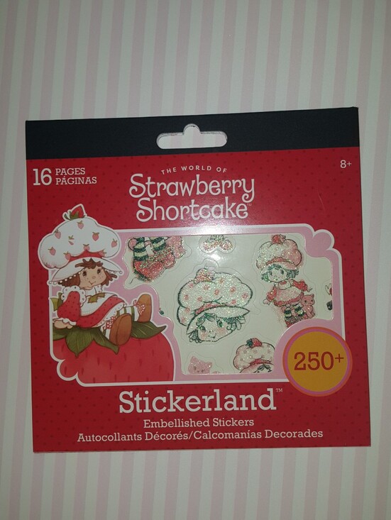 Strawberry Shortcake Other - The World of Strawberry Shortcake Stickerland Embellished Stickers - Red & Pink